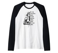 No Tengo Miedo de Haber Nacido para Hacer Esta Tinta Negra de Juana de Arco Camiseta Manga Raglan