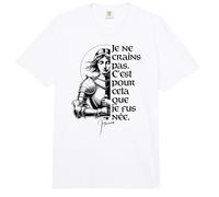 No Tengo Miedo de Haber Nacido para Hacer Esta Tinta Negra de Juana de Arco Comfort Colors Adult Heavyweight T-Shirt