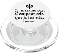 No Tengo Miedo de Haber Nacido para Hacer Esta Tinta Negra de Juana de Arco PopSockets PopGrip para MagSafe