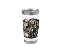 No tengo miedo de haber nacido para hacer esto Juana de Arco English Vaso térmico de acero inoxidable de doble pared