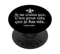 No Tengo Miedo de nacer para Hacer Esto Juana de Arco Blanco Envejecido PopSockets PopGrip Adhesivo