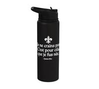 No tengo miedo de nacer para hacer esto Juana de Arco Blanco Envejecido Stainless Steel Insulated Water Bottle