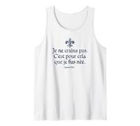 No Tengo Miedo de nacer para Hacer Esto Juana de Arco Navy Envejecido Camiseta sin Mangas