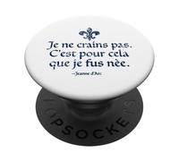 No Tengo Miedo de nacer para Hacer Esto Juana de Arco Navy Envejecido PopSockets PopGrip Adhesivo