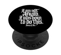 No Tengo Miedo. Nací para Hacer Esto. Impresión Blanca PopSockets PopGrip Adhesivo