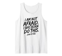 No Tengo Miedo. Nací para Hacer Esto. Impresión Negra Camiseta sin Mangas