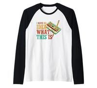 No tengo ni idea de qué es esto divertido cassette retro vintage de los 80 Camiseta Manga Raglan