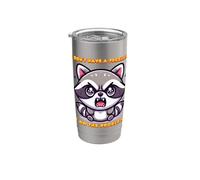 No tengo ningún problema. Yo soy el problema. Lindo mapache Vaso térmico de acero inoxidable de doble pared