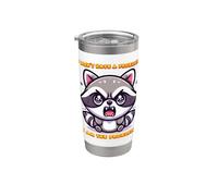 No tengo ningún problema. Yo soy el problema. Lindo mapache Vaso térmico de acero inoxidable de doble pared