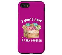 No tengo problemas con el hilo, ganchilla, tejedora Lady Crochet Carcasa para iPhone SE (2020) / 7 / 8