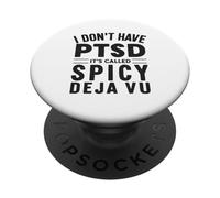 No Tengo TEPT Se Llama Neurodivergente Deja VU Picante PopSockets PopGrip Adhesivo