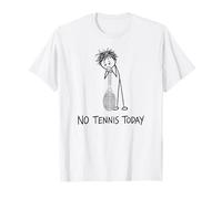 No Tennis Today Funny Sad Stick Figura Jugador para Papá Él Camiseta