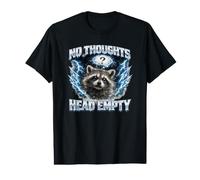 No Thoughts Head Empty Regalo Divertido de Mapache Camiseta gráfica económica