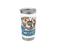 No Thoughts Just Snacks Lindo Ramen de nutria Vaso térmico de acero inoxidable de doble pared