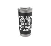 No tienes la sensación de que Dios dio un limón: dicho divertido Vaso térmico de acero inoxidable de doble pared