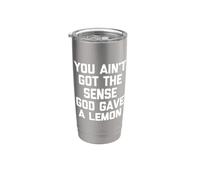 No tienes la sensación de que Dios dio un limón: dicho divertido Vaso térmico de acero inoxidable de doble pared