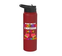 No tienes que estar loco para ser un maestro Montessori Stainless Steel Insulated Water Bottle