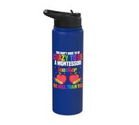 No tienes que estar loco para ser un maestro Montessori Stainless Steel Insulated Water Bottle