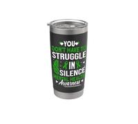 No tienes que luchar en silencio Salud Mental Awarenes Vaso térmico de acero inoxidable de doble pared