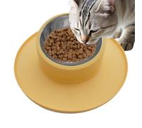 No Tip Pet Water Bowl | Silicona Stainless Steel Non Skid Feeder, Spill Proof Puppy Food Feeder, for Travel Indoor Kennel Small 11.02x11.02x3.35 InchesWater Food Feeding