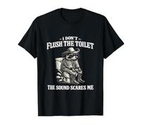 No Tires el Inodoro El Sonido me Asusta Funny Gen Z Meme Camiseta gráfica económica, Hombre, Negro, S