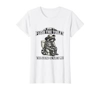 No Tires el Inodoro El Sonido me Asusta Funny Gen Z Meme Camiseta gráfica económica, Mujer, Blanco, XS