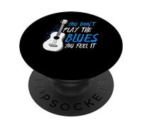 No tocas el Blues lo sientes Músico Guitarrista PopSockets PopGrip Adhesivo