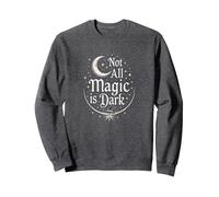 No Toda la Magia es Bruja Oscura iluminada por la Luna Dicho místico Estrellado Sudadera, Unisex para Adultos, Jaspeado Oscuro, M