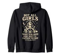 No Todas Las Chicas Quieren ser salvadas Diseño de capitán Pirata Sudadera con Capucha