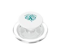 No Todas Las Cicatrices Son visibles: Cinta Verde azulada, Cerebro Floral, Trastorno de estrés postraumático PopSockets PopGrip para MagSafe