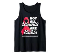 No Todas Las heridas Son visibles Apoyo a la concienciación sobre Enfermedades cardíacas Camiseta sin Mangas