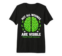 No Todas Las heridas Son visibles Conciencia sobre la Salud Mental Camiseta Premium