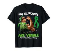 No todas las heridas son visibles Mes de Concientización sobre la Salud Mental Camiseta