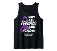 No Todas Las heridas Son visibles para la Conciencia de Apoyo de la Fibrosis quística Camiseta sin Mangas