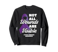 No Todas Las heridas Son visibles para la Conciencia de Apoyo de la Fibrosis quística Sudadera
