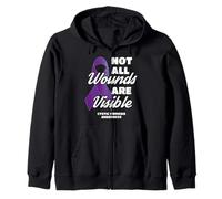No Todas Las heridas Son visibles para la Conciencia de Apoyo de la Fibrosis quística Sudadera con Capucha