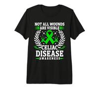 No Todas Las heridas Visible Concientización sobre la Enfermedad celíaca Sin Gluten Camiseta Premium
