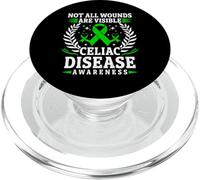 No Todas Las heridas Visible Concientización sobre la Enfermedad celíaca Sin Gluten PopSockets PopGrip para MagSafe