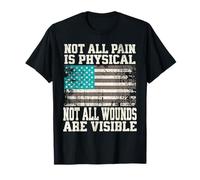 No Todo el Dolor es físico No Todas Las heridas Son visibles TEPT Camiseta