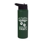 No todos los ángeles tienen alas, algunos tienen patas, amantes de los perros. Stainless Steel Insulated Water Bottle