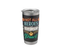 No todos los héroes usan capas Algunos tienen patas rescatan a un amante de los animales Vaso térmico de acero inoxidable de doble pared
