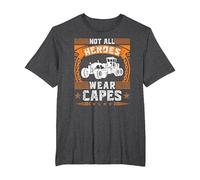 No Todos los héroes Usan Capas, motoniveladora Camiseta, Hombre Tallas Grandes, Jaspeado Oscuro, 6X Alto