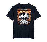 No Todos los héroes Usan Capas, motoniveladora Camiseta, Hombre Tallas Grandes, Negro, 6X Alto