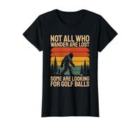 No Todos los Que deambulan están Perdidos en el Golf Bigfoot Camiseta gráfica económica, Mujer, Negro, S
