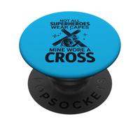 No Todos los superhéroes Llevan Capas La mía Llevaba una Cruz PopSockets PopGrip Adhesivo