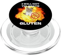 No toleraré el Gluten, Divertido, sin Gluten, celíaco PopSockets PopGrip para MagSafe