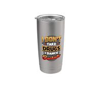 No tomo drogas, bailo, amantes de la bachata, regalo música latina Vaso térmico de acero inoxidable de doble pared