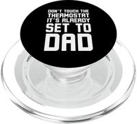 No toques el termostato ya está configurado para papá humor PopSockets PopGrip para MagSafe