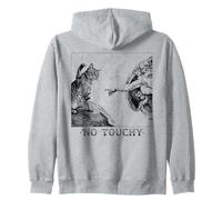No Touchy Funny Cat Miguel Ángel Creación de Adán Sudadera con Capucha