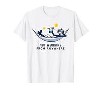 No Trabajar Desde ningún Lugar Divertido Vacaciones Trabajo Remoto Broma Camiseta